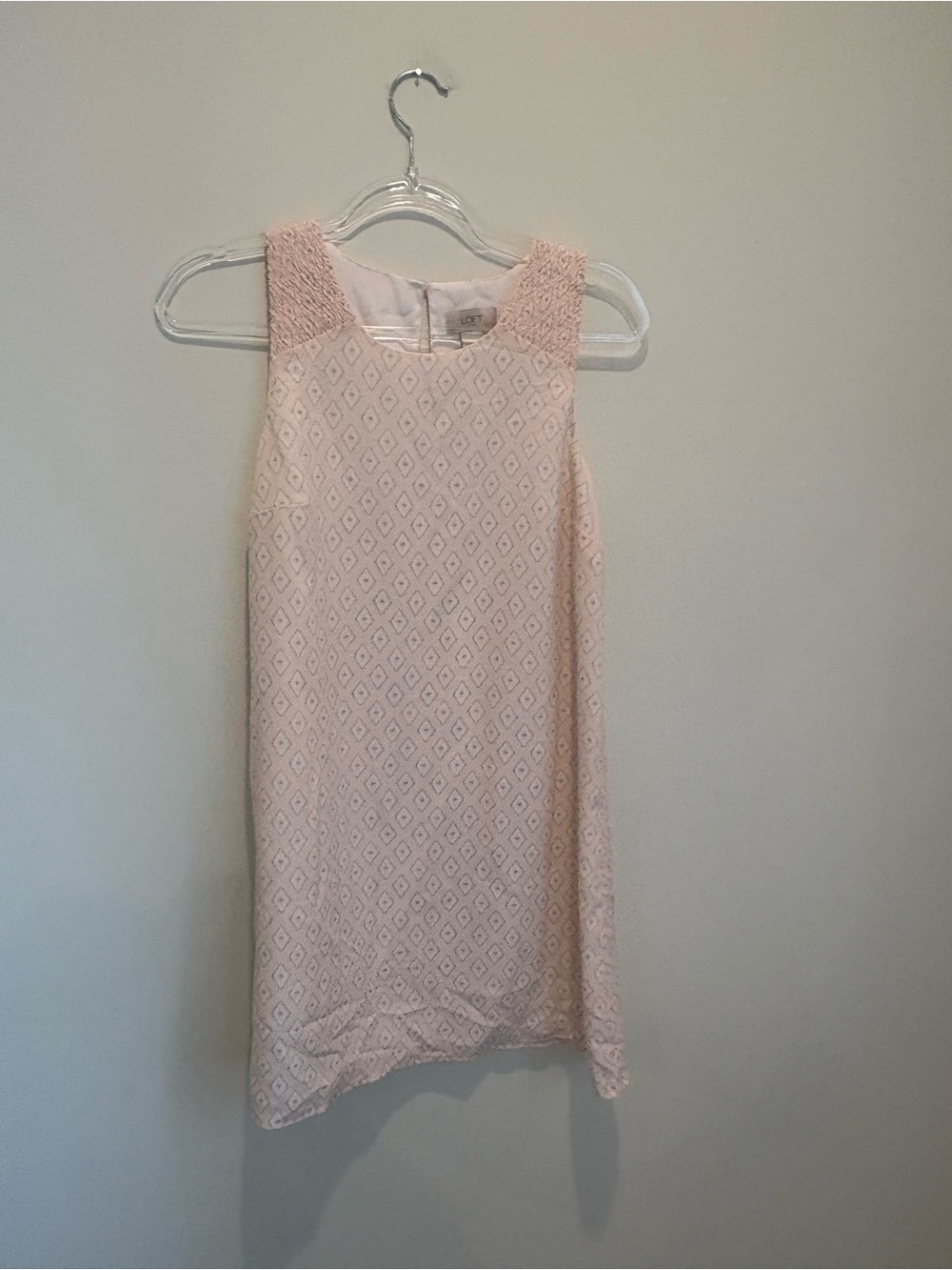 LOFT Sleeveless Pink Shift Dress